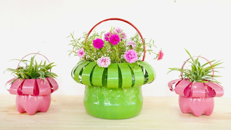 Super Creative, Recycle plastic bottles into beautiful and fancy flower pots