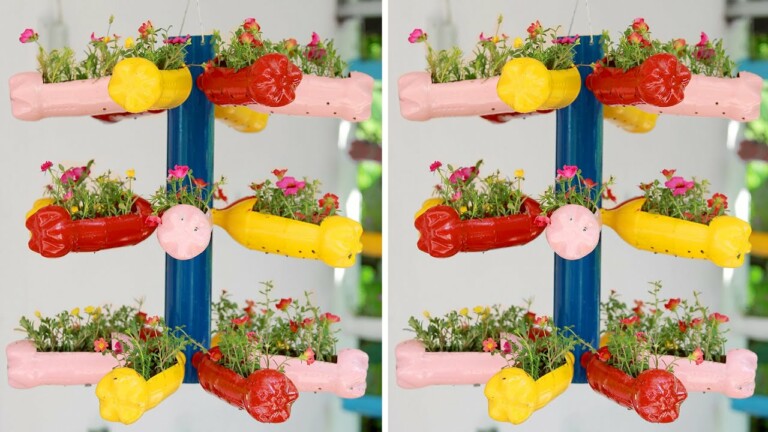 Amazing Hanging Garden Ideas for Home, Recycle Plastic Bottles for Garden