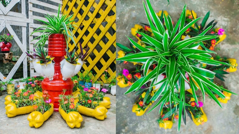 Recycle Plastic Bottles Into Beautiful Flower Pots, Garden DIY Ideas