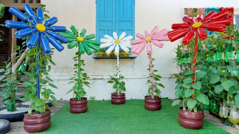 Amazing Garden Art from Recycling Plastic Bottles | Vegetable Garden Art